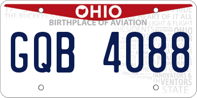 OH license plate GQB4088