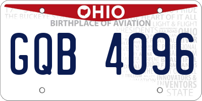 OH license plate GQB4096