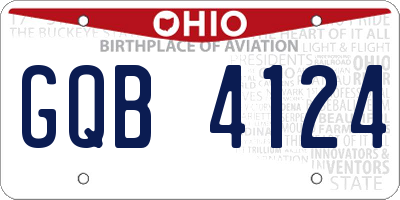 OH license plate GQB4124