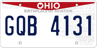 OH license plate GQB4131