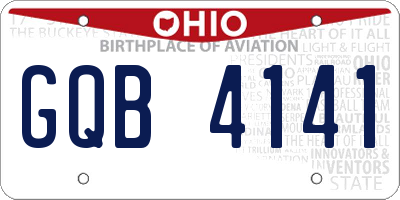 OH license plate GQB4141