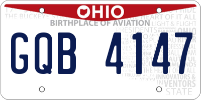 OH license plate GQB4147