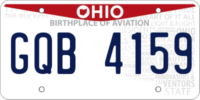 OH license plate GQB4159