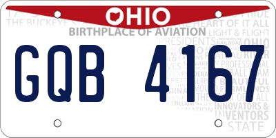 OH license plate GQB4167