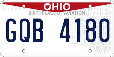 OH license plate GQB4180