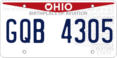 OH license plate GQB4305