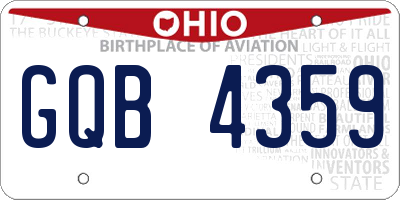 OH license plate GQB4359