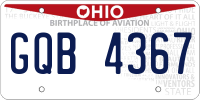 OH license plate GQB4367