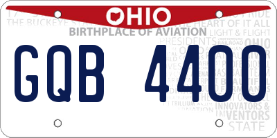 OH license plate GQB4400