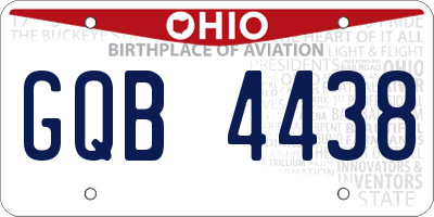 OH license plate GQB4438