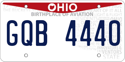 OH license plate GQB4440