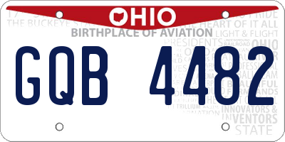 OH license plate GQB4482