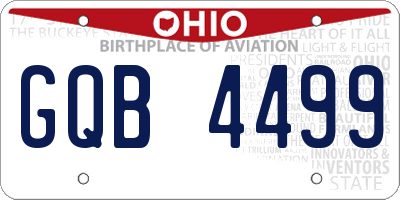 OH license plate GQB4499