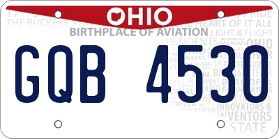 OH license plate GQB4530
