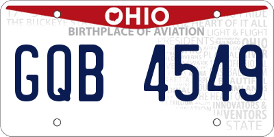 OH license plate GQB4549