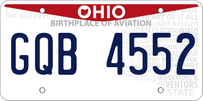 OH license plate GQB4552