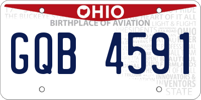 OH license plate GQB4591