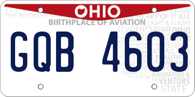 OH license plate GQB4603