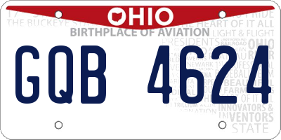 OH license plate GQB4624