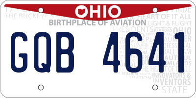 OH license plate GQB4641