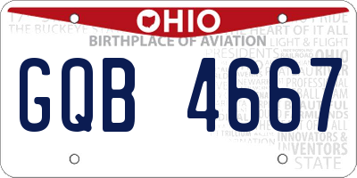 OH license plate GQB4667