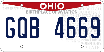 OH license plate GQB4669