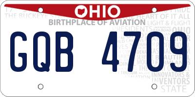 OH license plate GQB4709