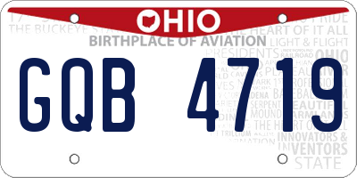 OH license plate GQB4719