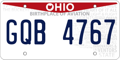 OH license plate GQB4767