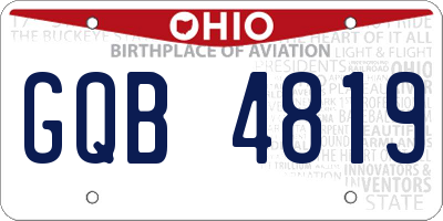 OH license plate GQB4819