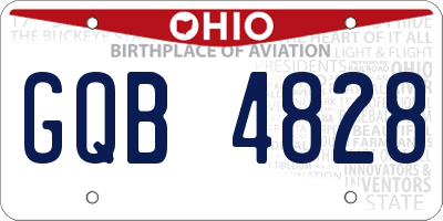 OH license plate GQB4828