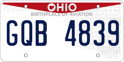 OH license plate GQB4839