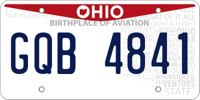 OH license plate GQB4841