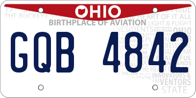 OH license plate GQB4842