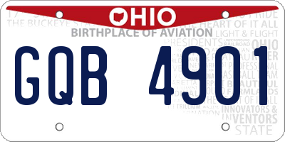 OH license plate GQB4901