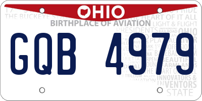 OH license plate GQB4979