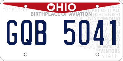 OH license plate GQB5041