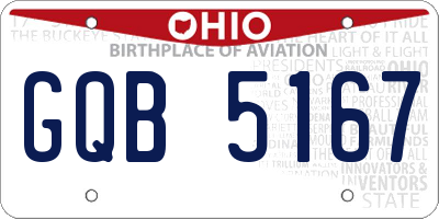 OH license plate GQB5167