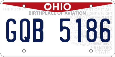 OH license plate GQB5186