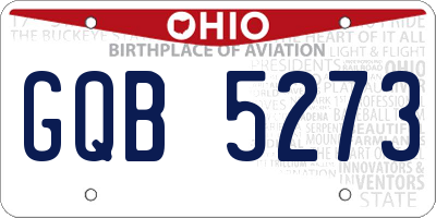 OH license plate GQB5273