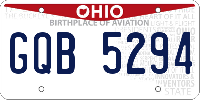 OH license plate GQB5294