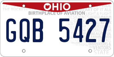 OH license plate GQB5427