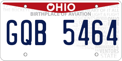 OH license plate GQB5464