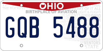 OH license plate GQB5488