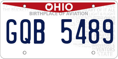 OH license plate GQB5489