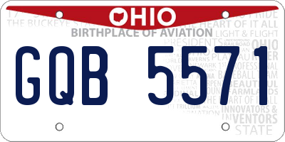 OH license plate GQB5571