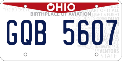OH license plate GQB5607