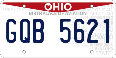 OH license plate GQB5621