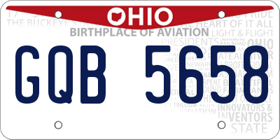OH license plate GQB5658