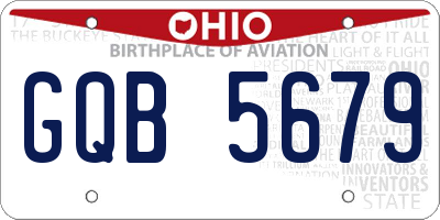OH license plate GQB5679